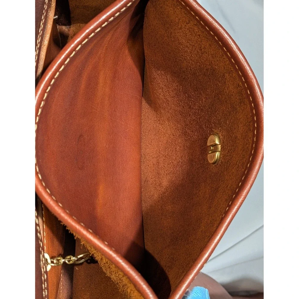 Coach Court Bag British Tan Leather Crossbody Shoulder Bag Vintage USA 9870